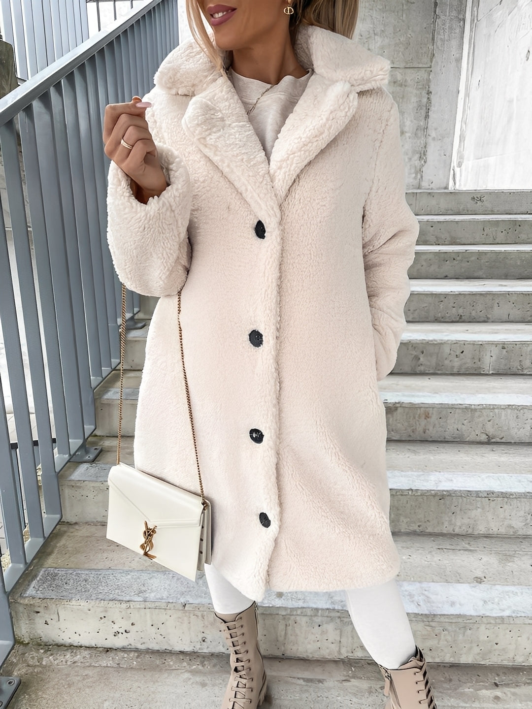 Olive – Veste Femme en Polaire – Manteau Hiver Doux et Chaud avec Coupe Moderne et Féminine