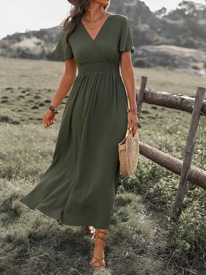 Abito elegante da donna Hattie - Maniche larghe e colletto alla moda per abbigliamento serale e casual