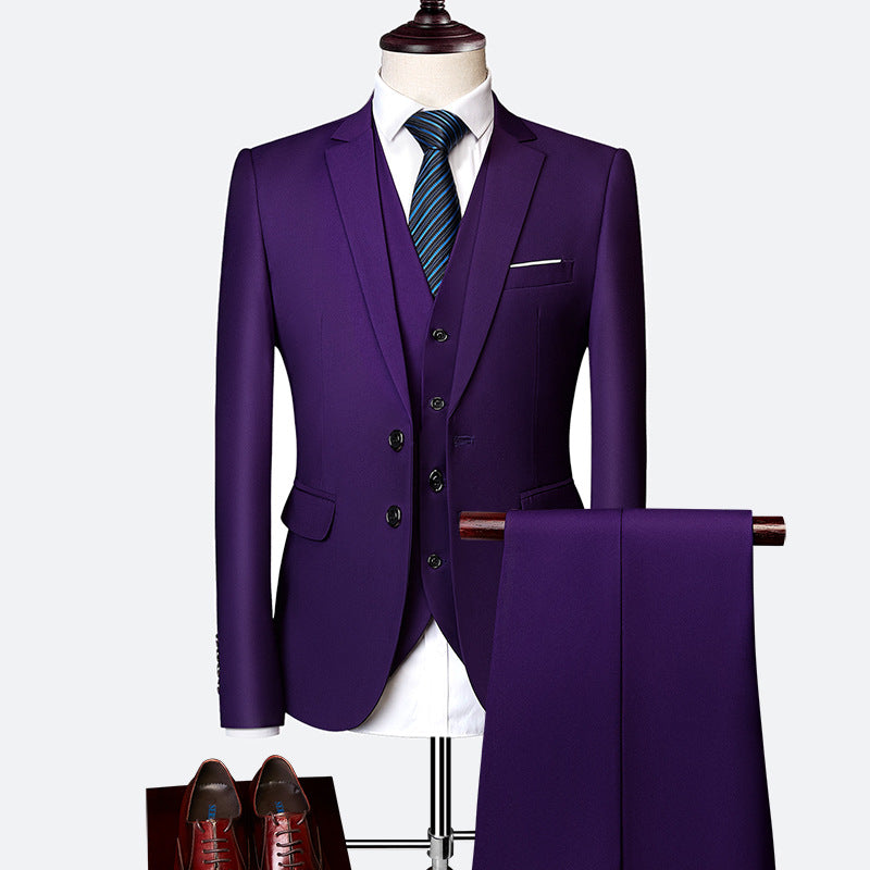 Abito da uomo David - Elegante abito da 3 pezzi, traspirante e comodo per matrimoni e affari