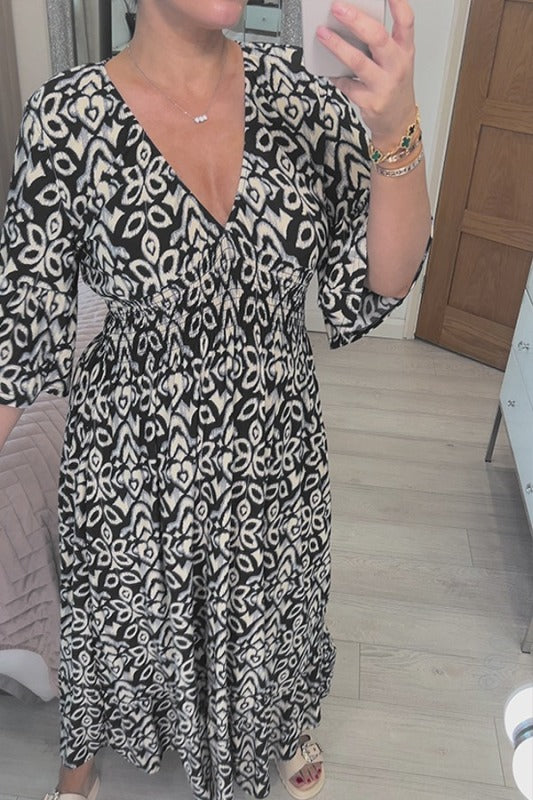 Abito lungo da donna Solaressa - Abito elegante e fluido ideale per l'estate e le occasioni chic