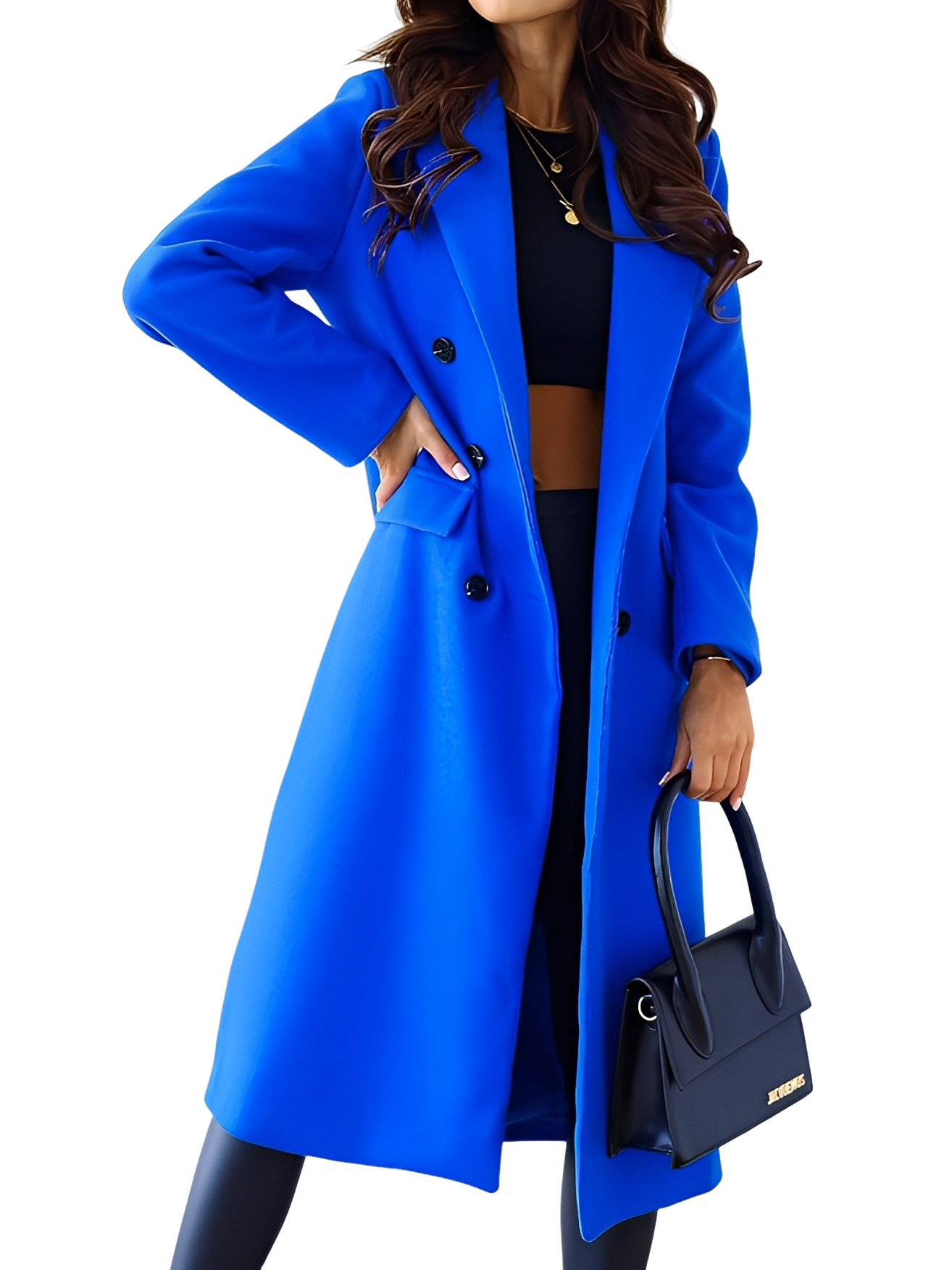 Vivian Manteau Croisé pour Femme – Veste d’Hiver Élégante et Chaude avec Doublure Douce et Coupe Raffinée