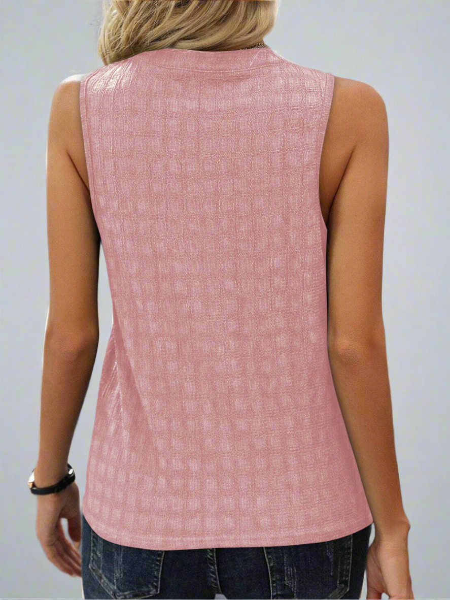 Top da donna Ava: top leggero senza maniche in tessuto elasticizzato con vestibilità elegante e versatile