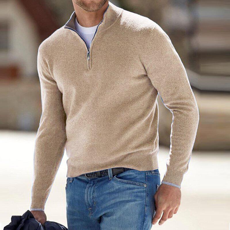 Noah Pull Homme Col Zippé – Style Moderne, Confort Respirant & Durable en Coton Polyester