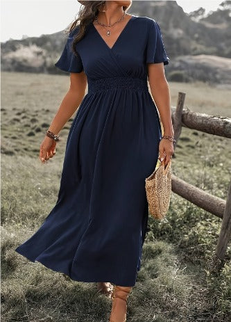 Abito elegante da donna Hattie - Maniche larghe e colletto alla moda per abbigliamento serale e casual