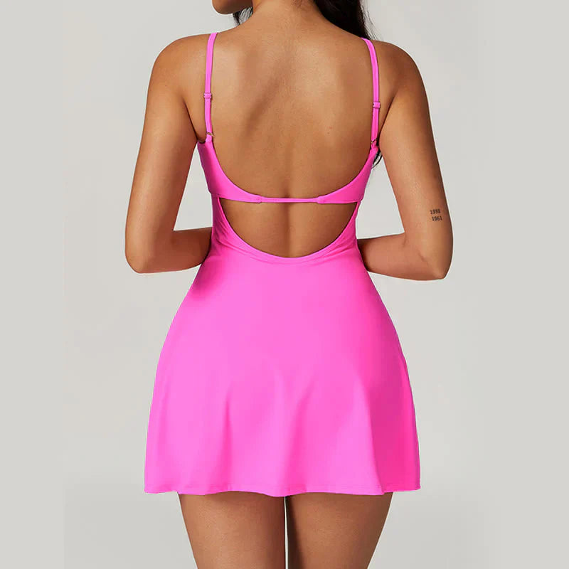 Abito sportivo da donna Vina: elegante abito sportivo in tessuto traspirante e vestibilità aderente