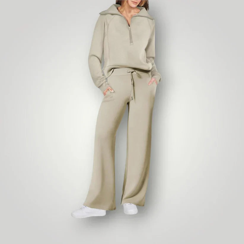 Ellie Ensemble Loungewear Femme – Ensemble Décontracté Confortable avec Coupe Élégante & Tissu Doux