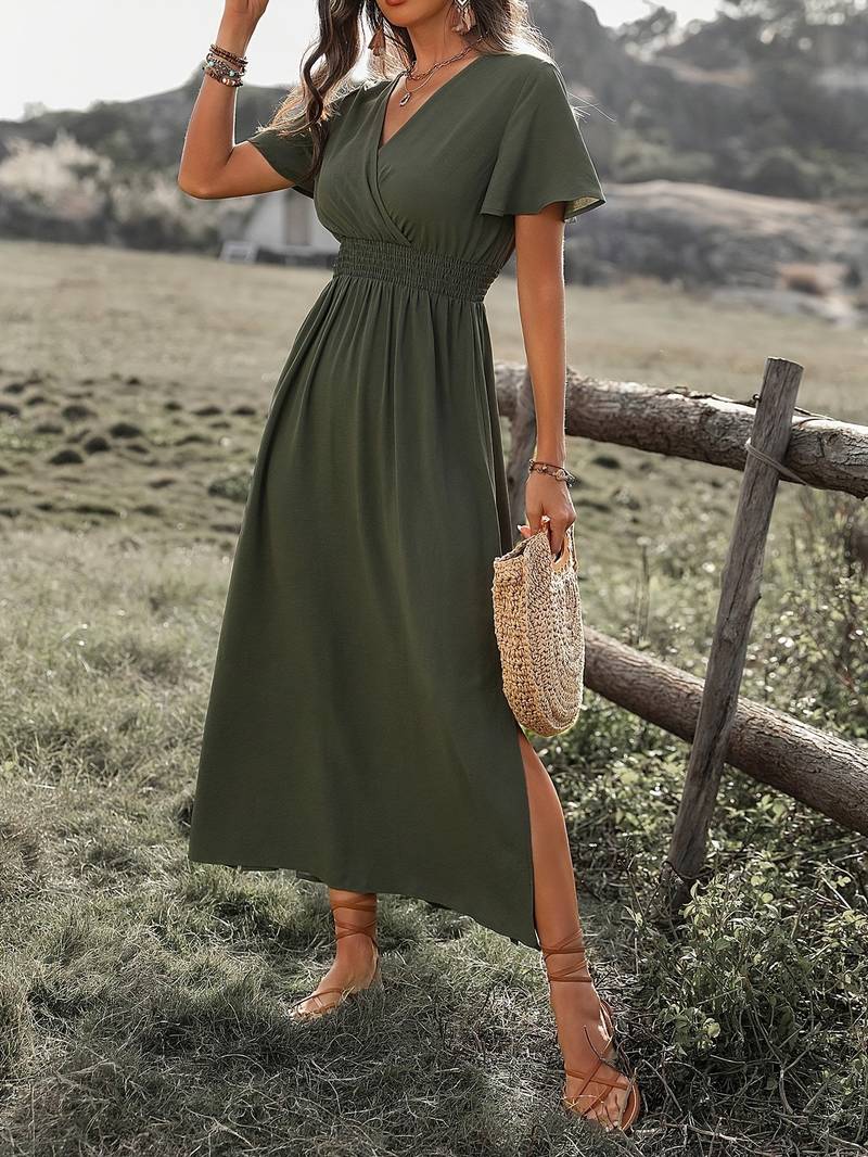 Abito elegante da donna Hattie - Maniche larghe e colletto alla moda per abbigliamento serale e casual