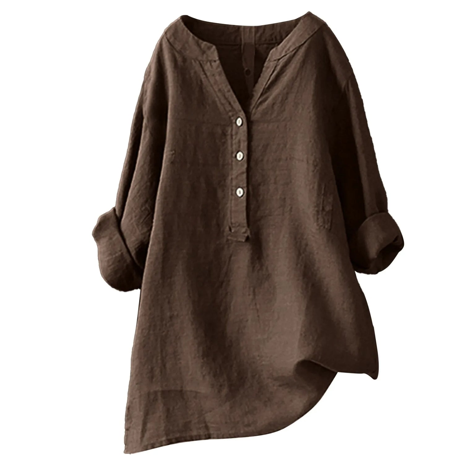 Blusa da donna color cremisi - Tessuto leggero e traspirante, scollo a V rosso intenso e stile versatile