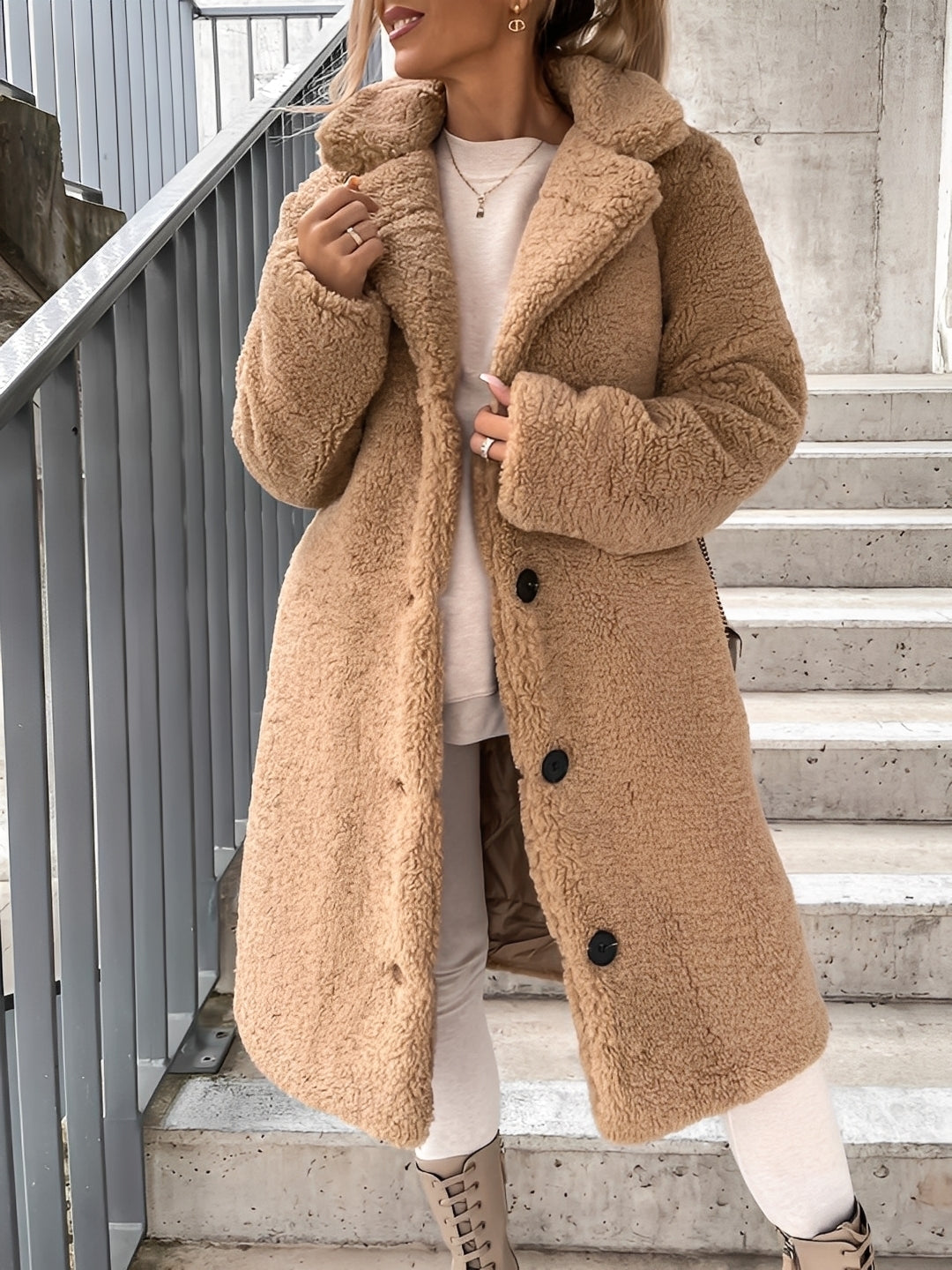 Olive – Veste Femme en Polaire – Manteau Hiver Doux et Chaud avec Coupe Moderne et Féminine