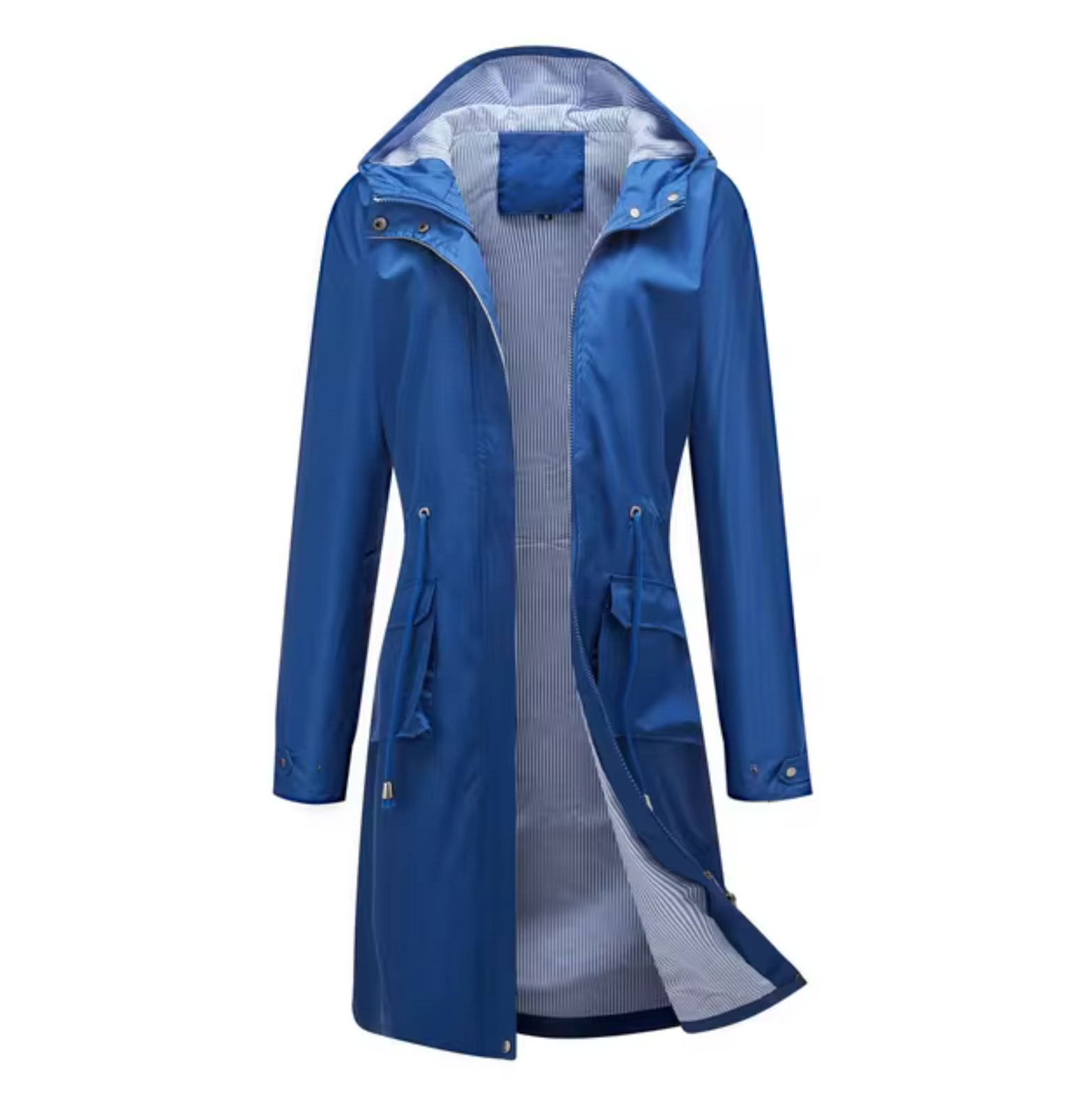 Adelaide Manteau Femme – Longue Veste Imperméable avec Capuche & Coupe Féminine Respirante