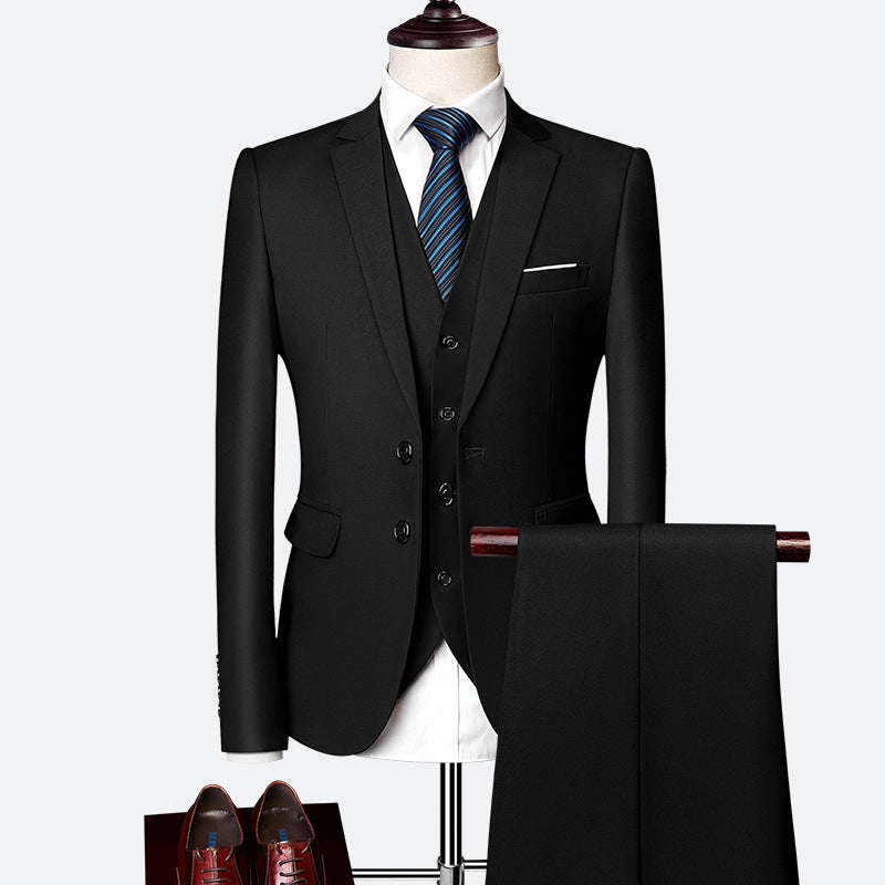 Abito da uomo David - Elegante abito da 3 pezzi, traspirante e comodo per matrimoni e affari
