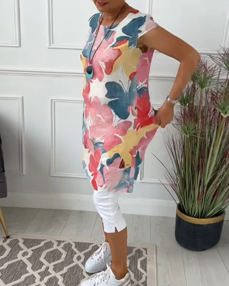 Tunique Femme Wilma – Long Haut Aéré à Imprimé Fleuri, Coupe Ample & Look Féminin
