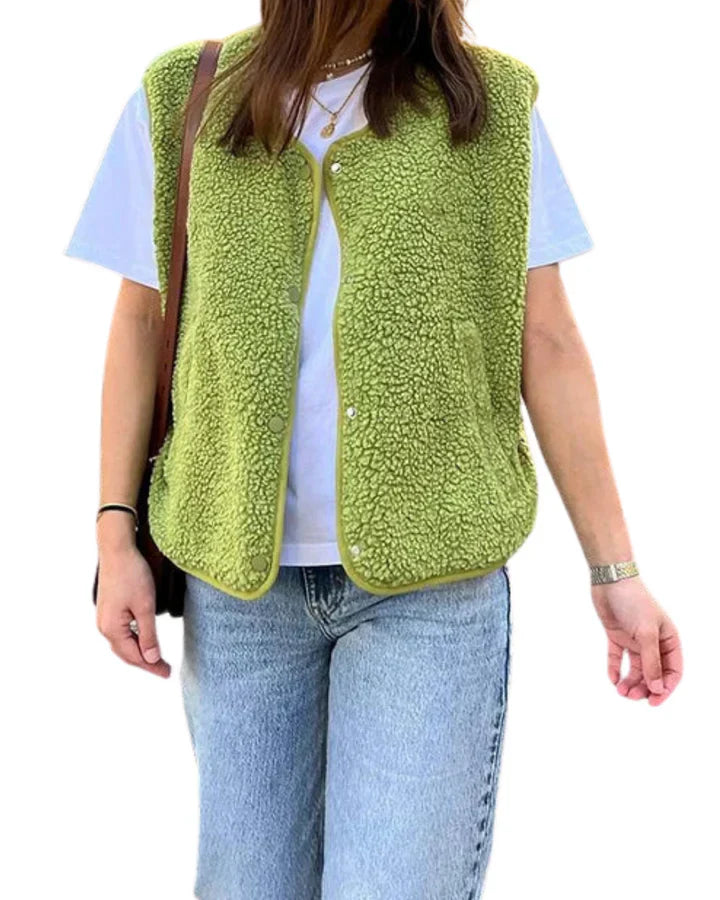 Eveline Gilet Teddy pour Femme – Veste Tendance et Cintrée pour Toutes les Occasions