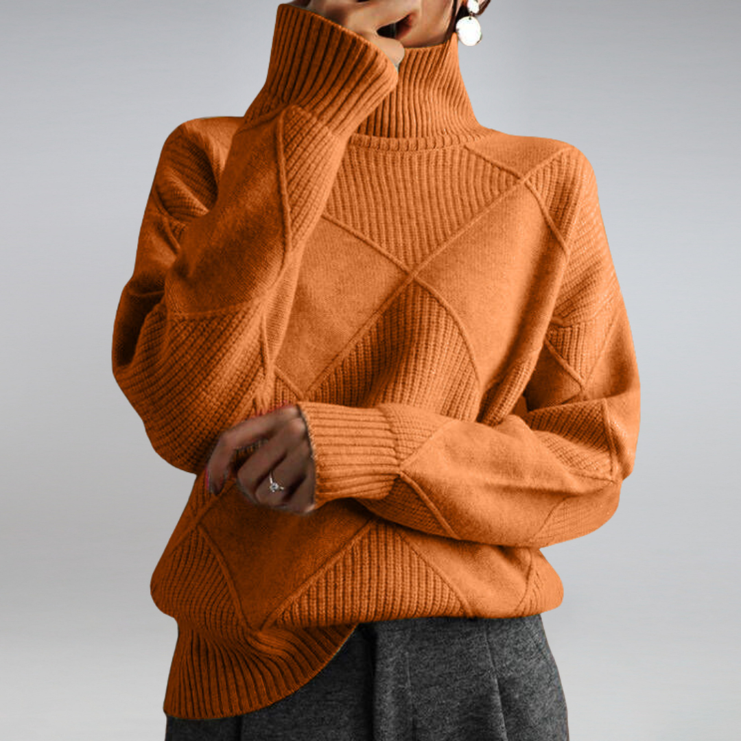 Maglione da donna Haley: maglione dolcevita morbido, caldo ed elegante per l'autunno e l'inverno