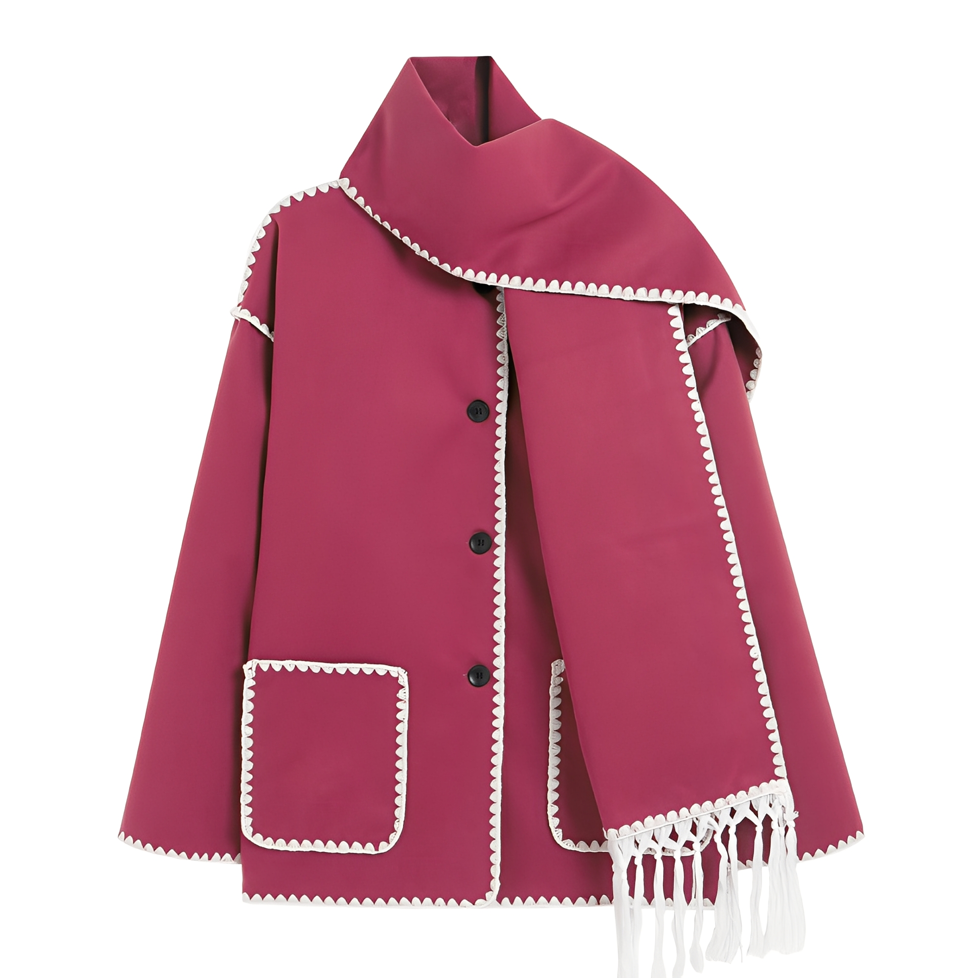 Cappotto da donna Genevieve – Cappotto in morbida lana con sciarpa ed elegante vestibilità ampia
