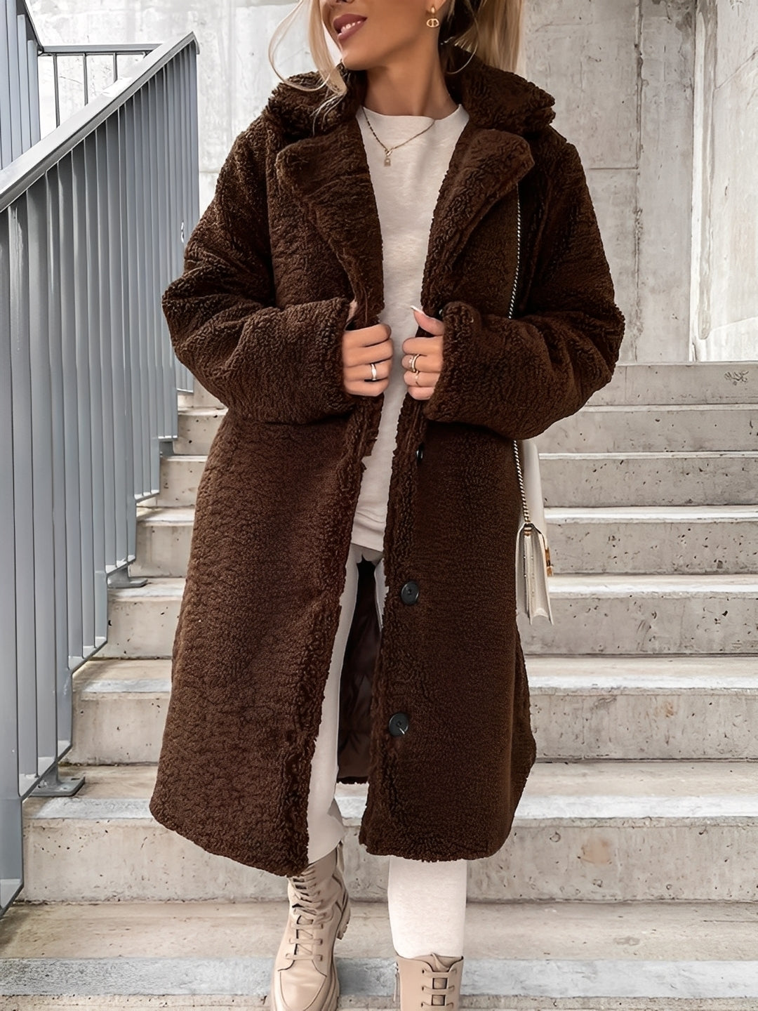 Olive – Veste Femme en Polaire – Manteau Hiver Doux et Chaud avec Coupe Moderne et Féminine