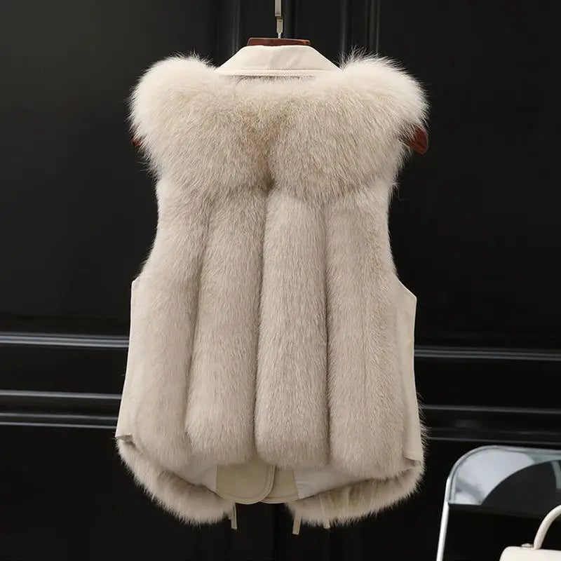 Gilet in pelliccia sintetica da donna Dilara - Design elegante con vestibilità regolabile e fodera morbida