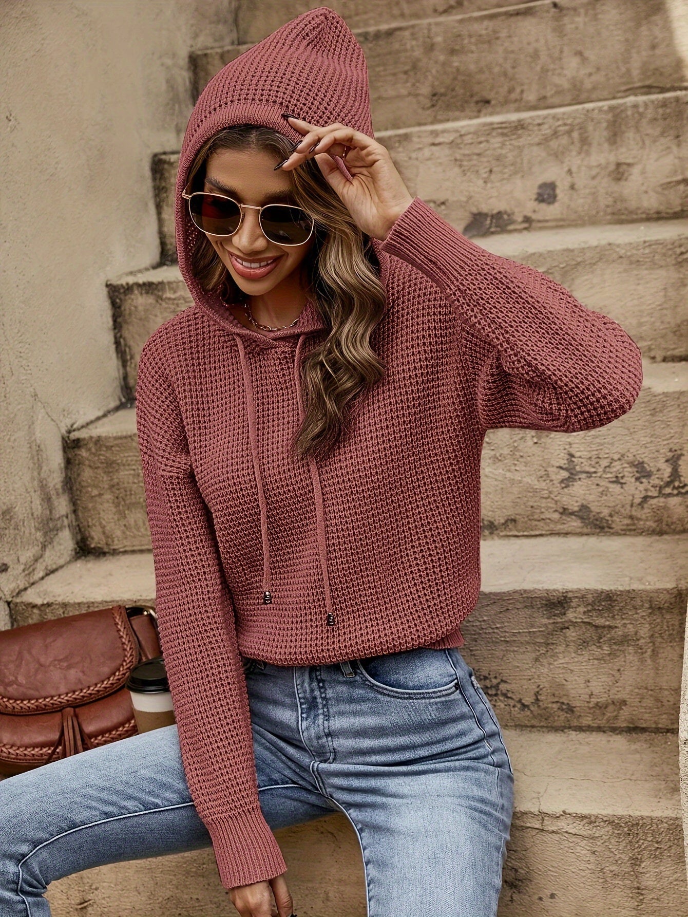 Hope Pull Femme – Pull à Capuche Décontracté Chic & Confortable pour Automne/Hiver Élégant