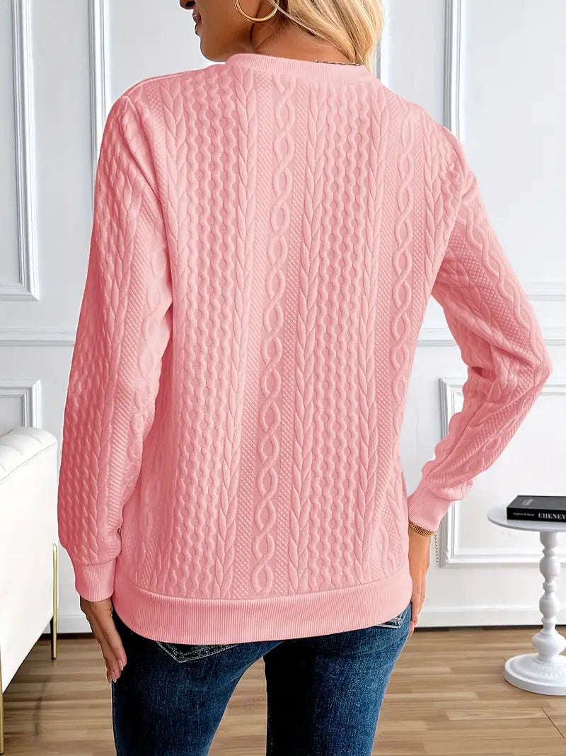 Margaux Sweat Femme Hiver – Pull Zippé Confortable en Maille avec Design Élégant