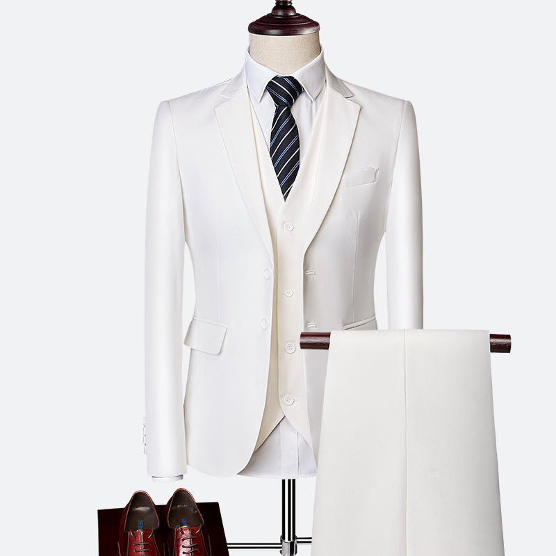 Abito da uomo David - Elegante abito da 3 pezzi, traspirante e comodo per matrimoni e affari