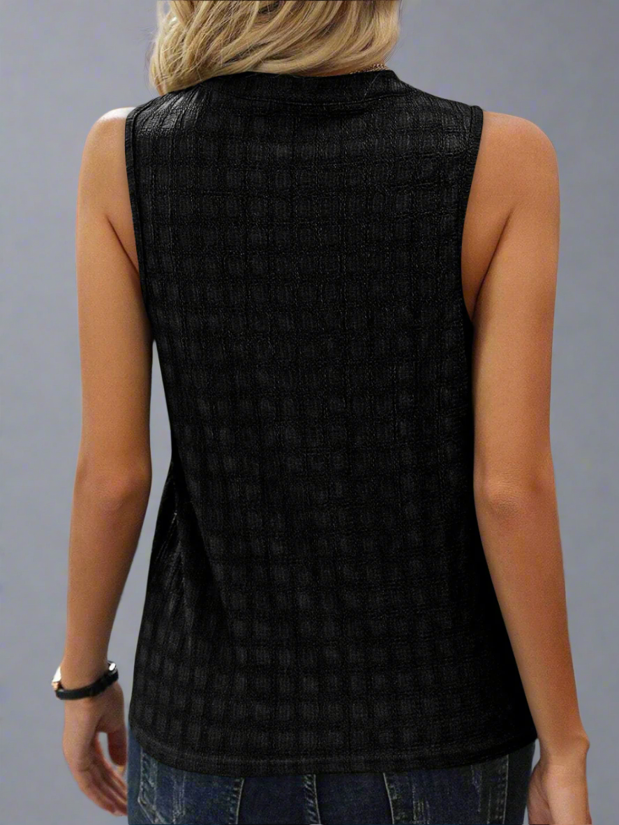Top da donna Ava: top leggero senza maniche in tessuto elasticizzato con vestibilità elegante e versatile