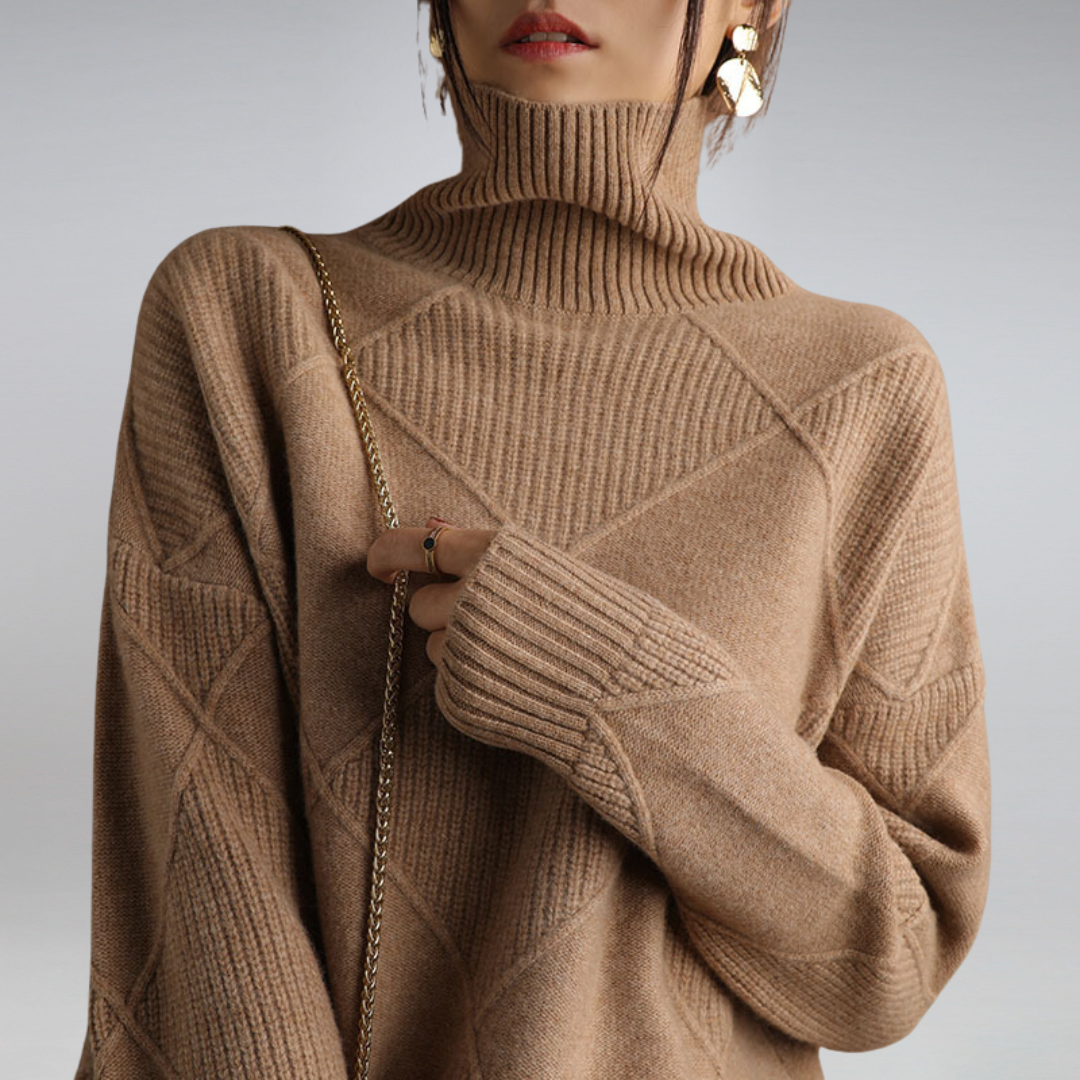 Maglione da donna Haley: maglione dolcevita morbido, caldo ed elegante per l'autunno e l'inverno