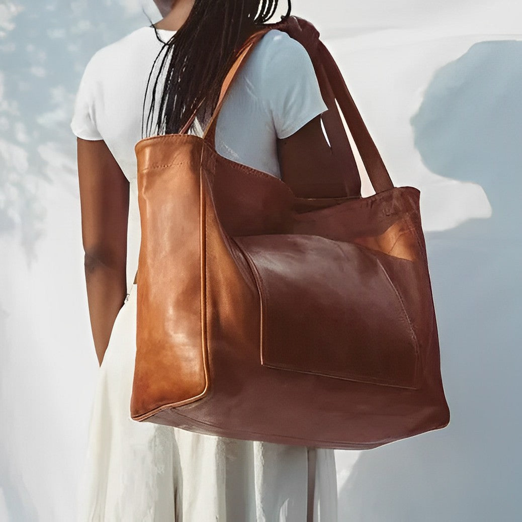 Borsa da donna Aurora - Elegante borsa a tracolla in vera pelle vintage