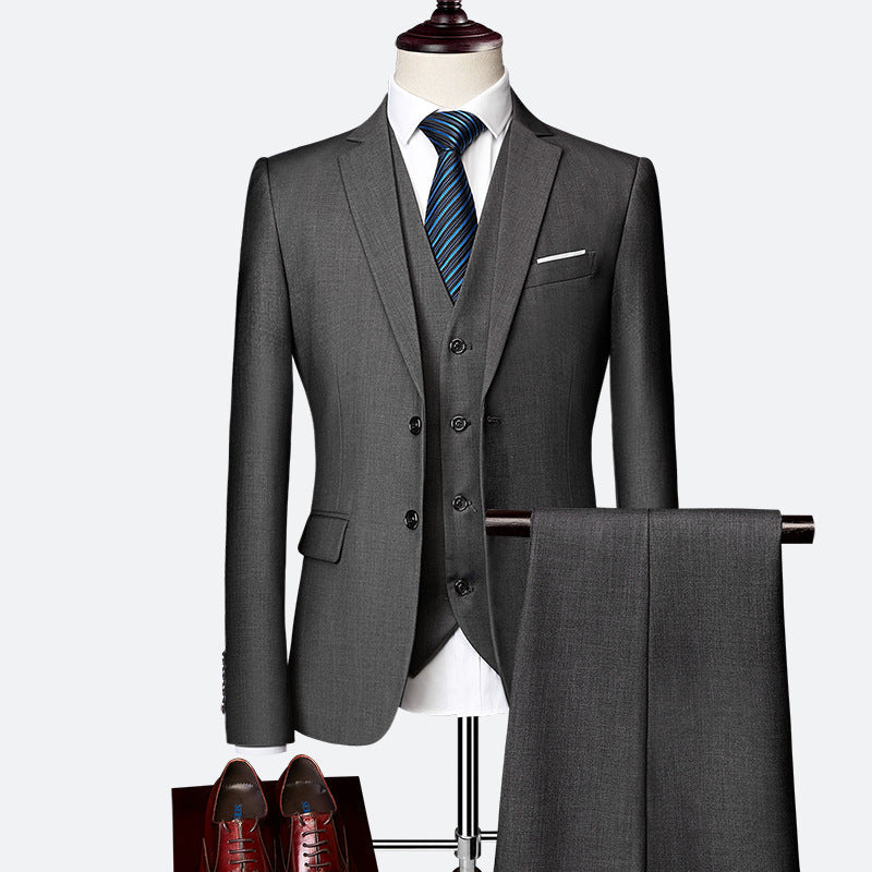 Abito da uomo David - Elegante abito da 3 pezzi, traspirante e comodo per matrimoni e affari