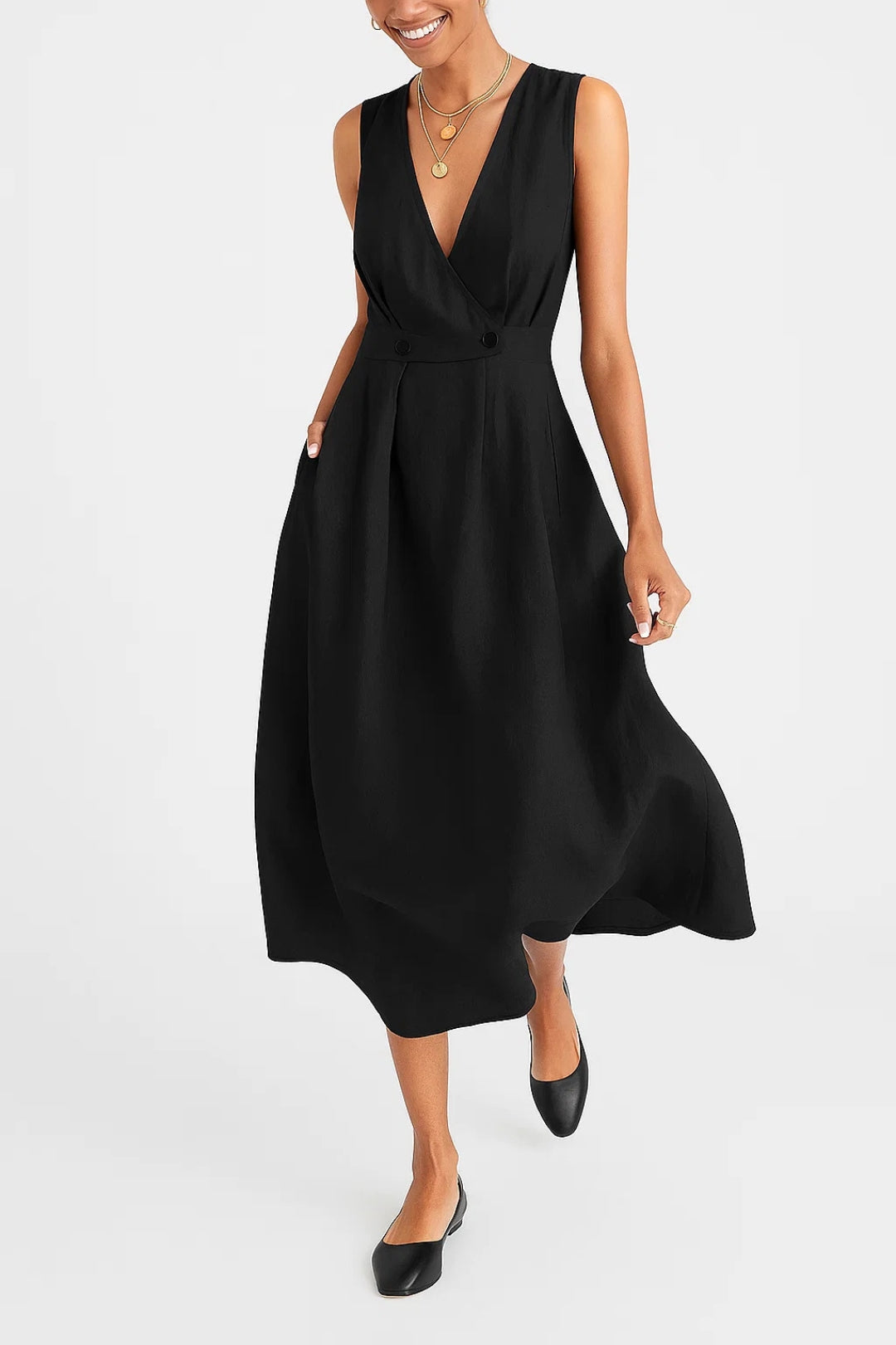 Alicia Robe Femme – Robe en Lin Légère & Respirante avec Coupe Décontractée Été Chic