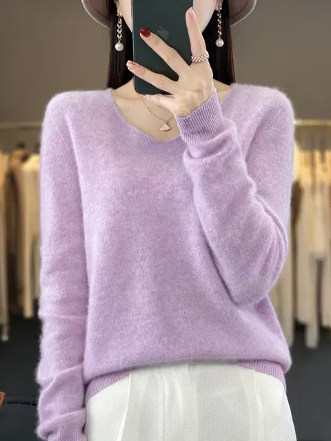 Maglione da donna Lily - Elegante maglia mista morbida e confortevole con maniche lunghe