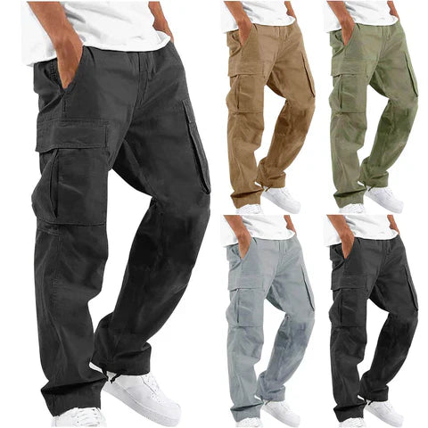 Pantaloni cargo da uomo James – Pantaloni resistenti per attività all'aperto con tasche e vita elastica