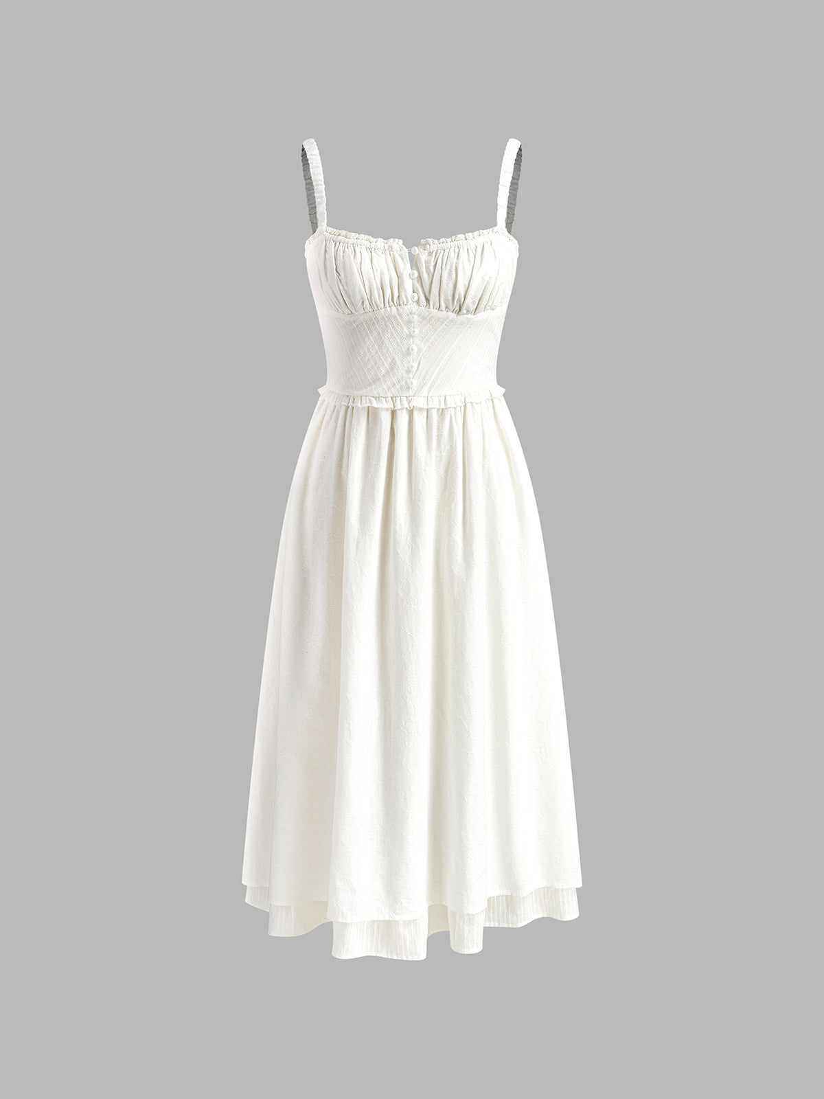 Abito midi da donna Charlie - Elegante abito canotta con orlo arricciato e vestibilità slim