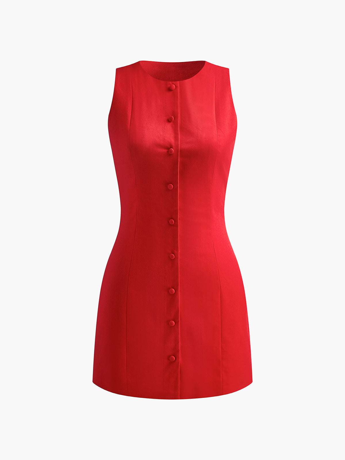 Abito estivo da donna Cleo - Abito corto senza maniche con bottoni e look casual ed elegante