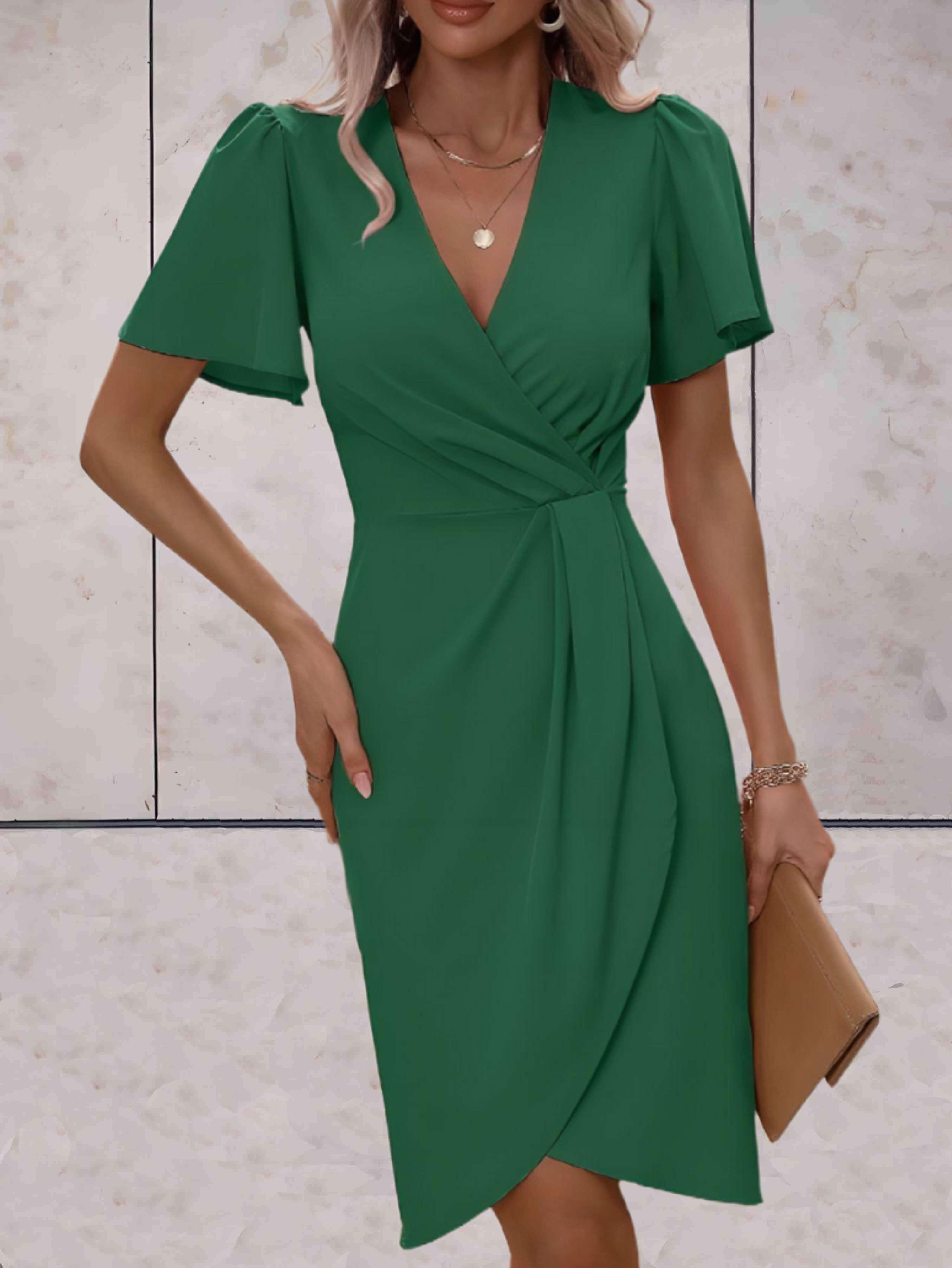 Abito avvolgente da donna Harper - Elegante abito avvolgente con scollo a V e vestibilità regolabile per ogni occasione