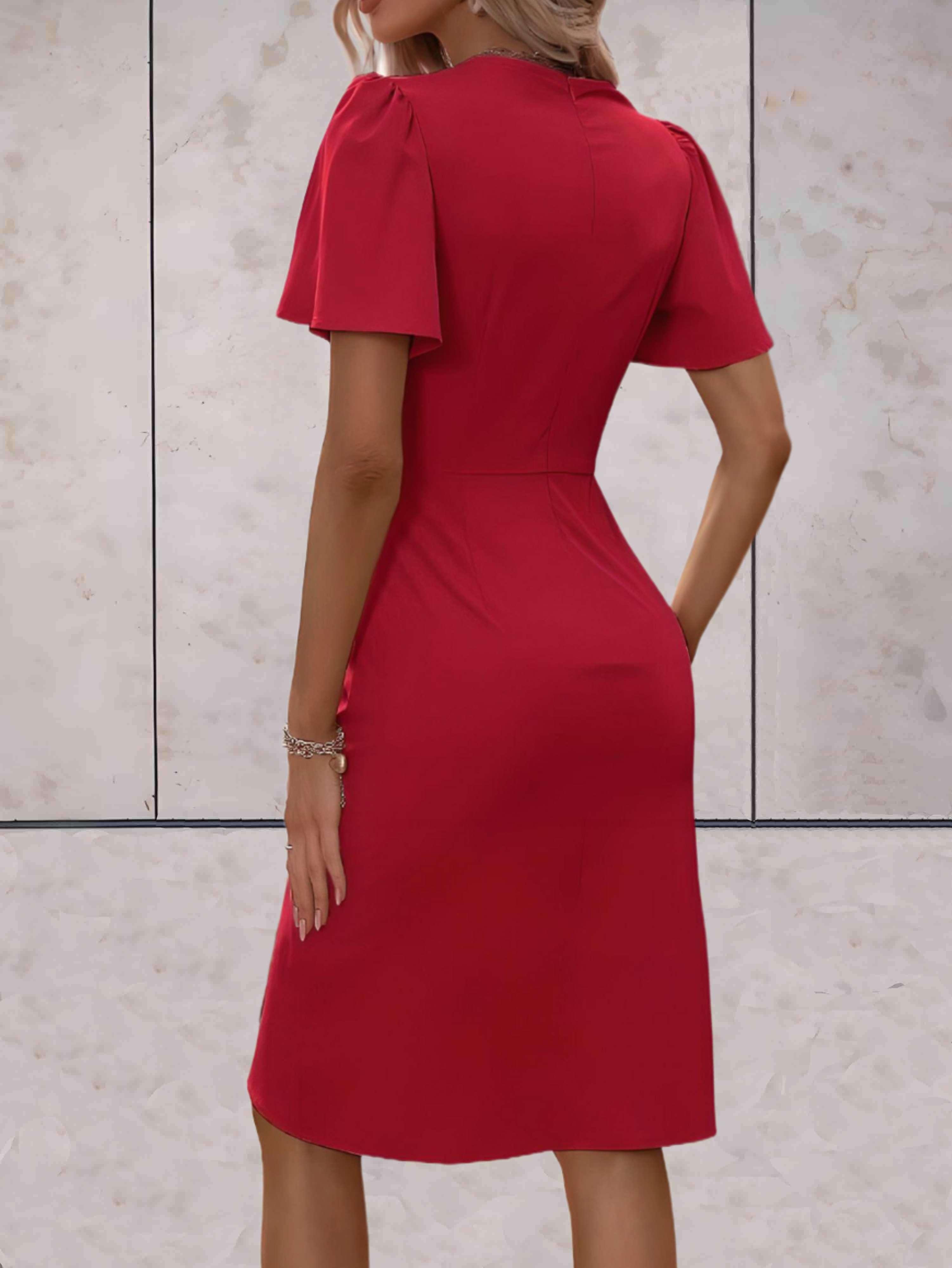 Abito avvolgente da donna Harper - Elegante abito avvolgente con scollo a V e vestibilità regolabile per ogni occasione