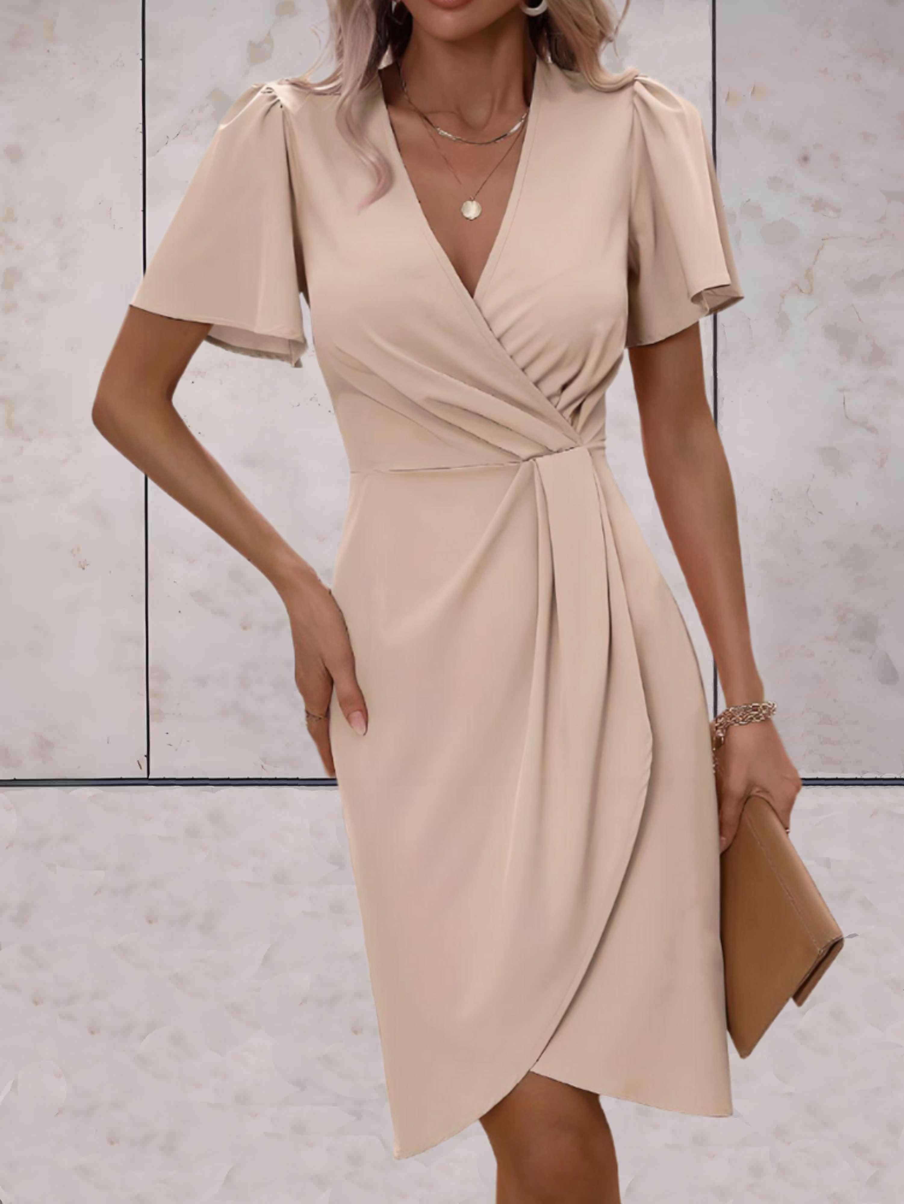 Abito avvolgente da donna Harper - Elegante abito avvolgente con scollo a V e vestibilità regolabile per ogni occasione