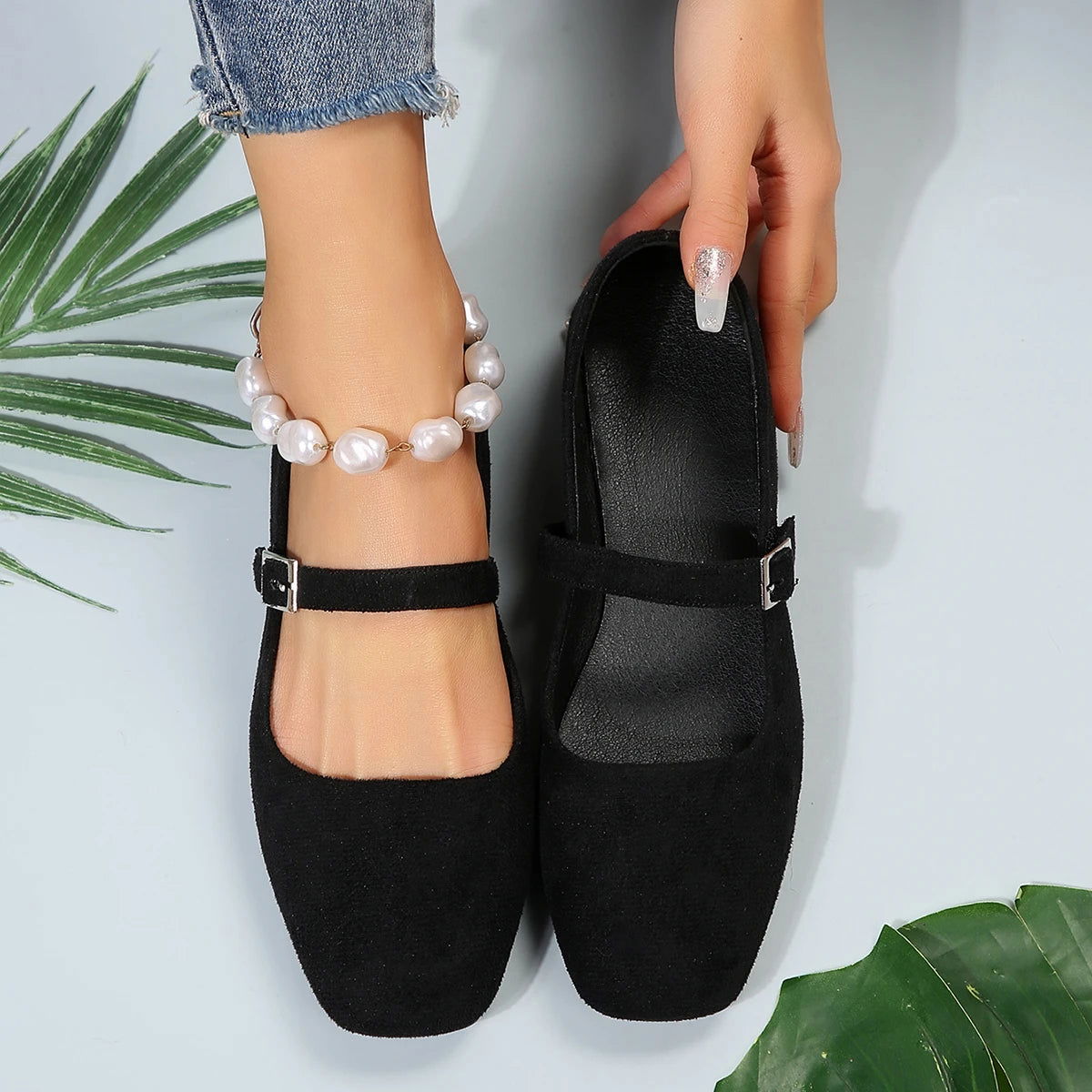 Ballerine da donna Kamila: eleganti scarpe con cinturino singolo e comfort quotidiano