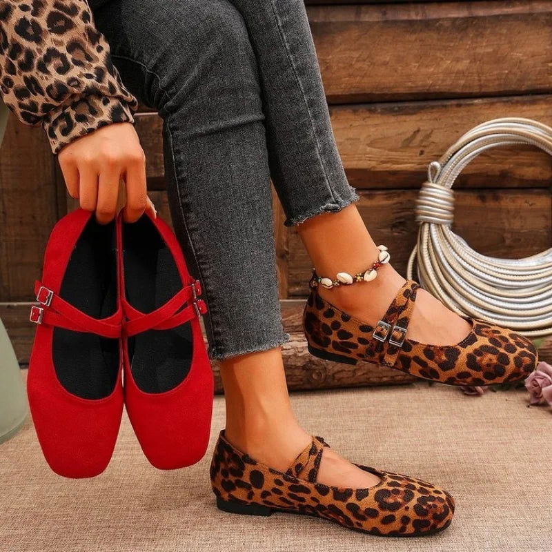 Ballerine da donna Élise – Scarpe vintage con doppio cinturino e comfort imbottito