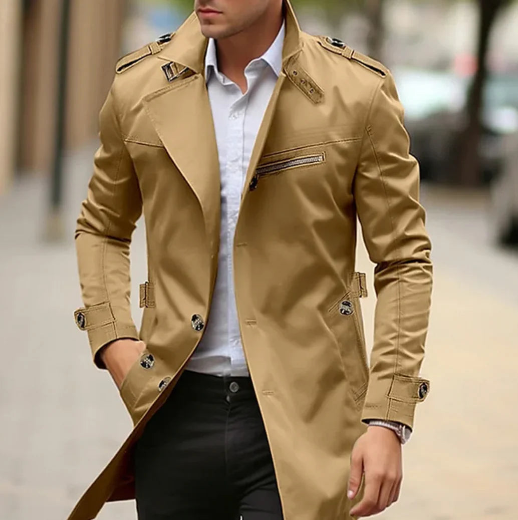 Nelio Manteau Homme Automne Élégant – Trench Italien Chic & Confortable