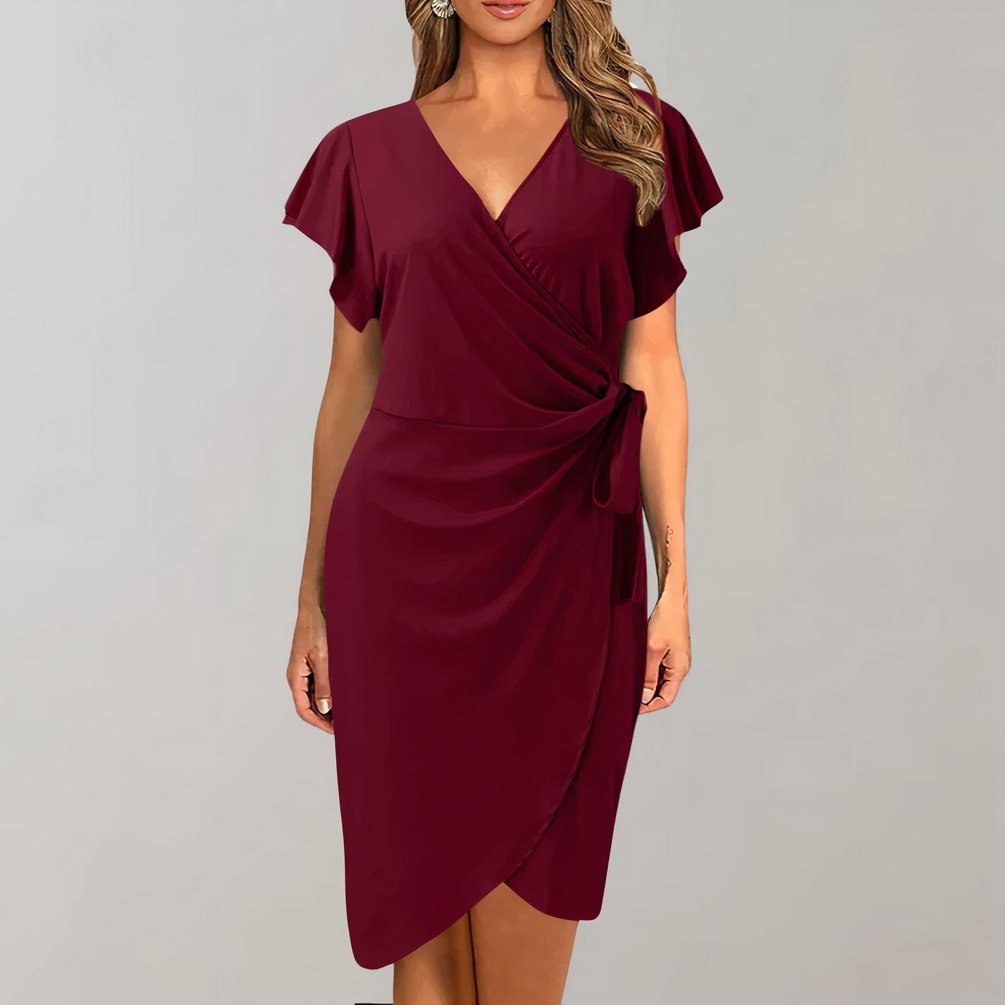 Abito estivo da donna Veronica: abito elegante e fluido in tessuto leggero e traspirante per l'estate