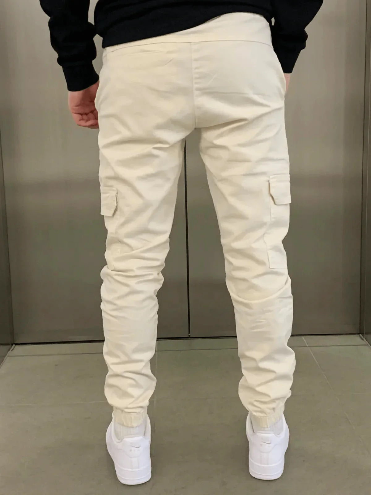 Stefan Pantalon Homme – Cargo Jogger Fit avec Taille Élastique & Poches Pratiques