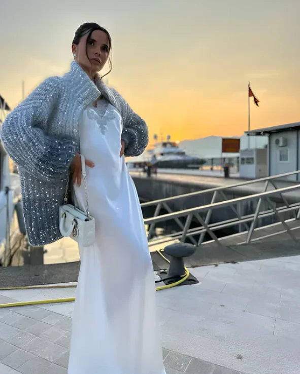 Cardigan Sol da donna – Elegante, comodo e sofisticato cardigan con paillettes