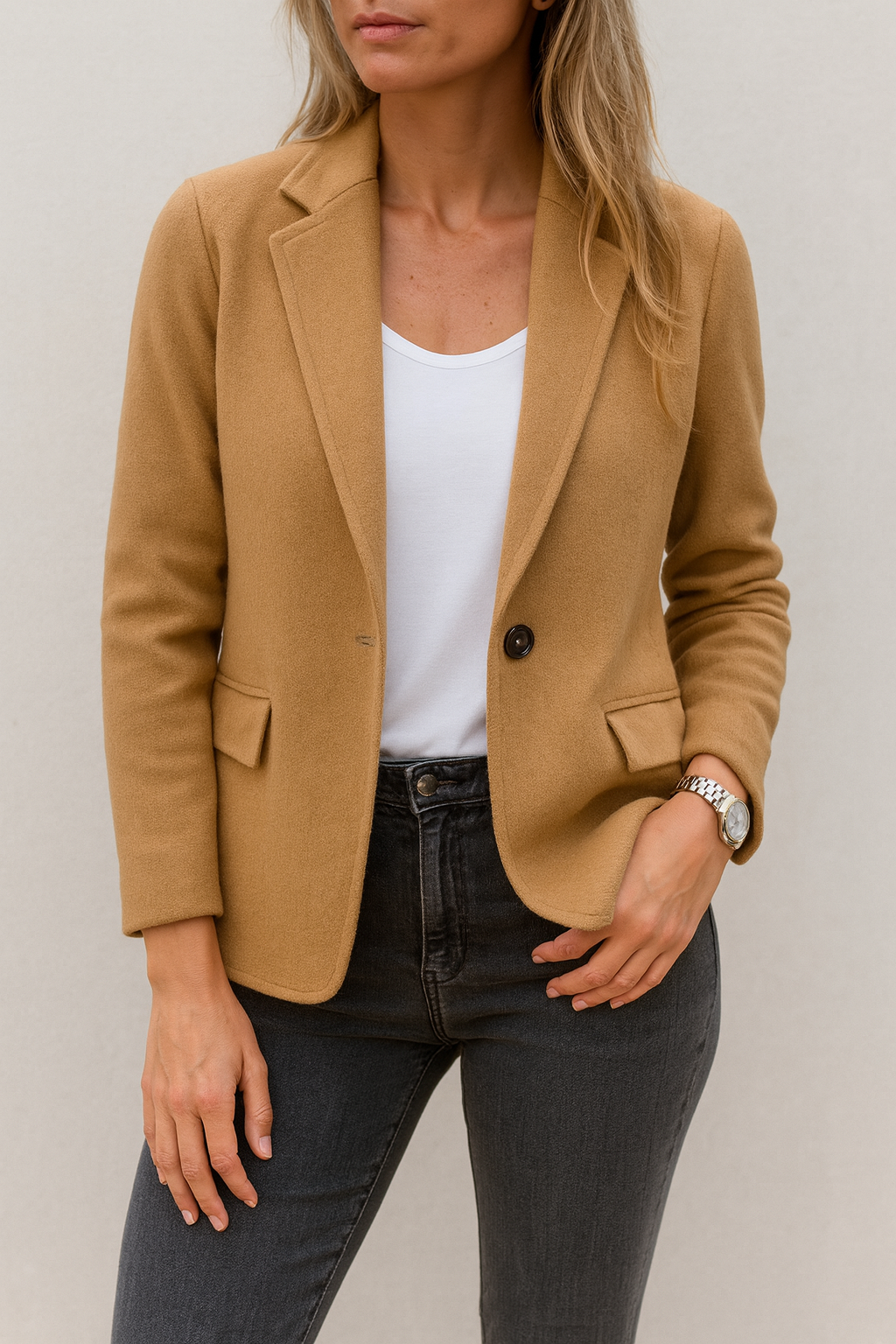 Valentina Manteau Femme – Long Manteau Laine Mélangée Chaud Élégant Coupe Moderne