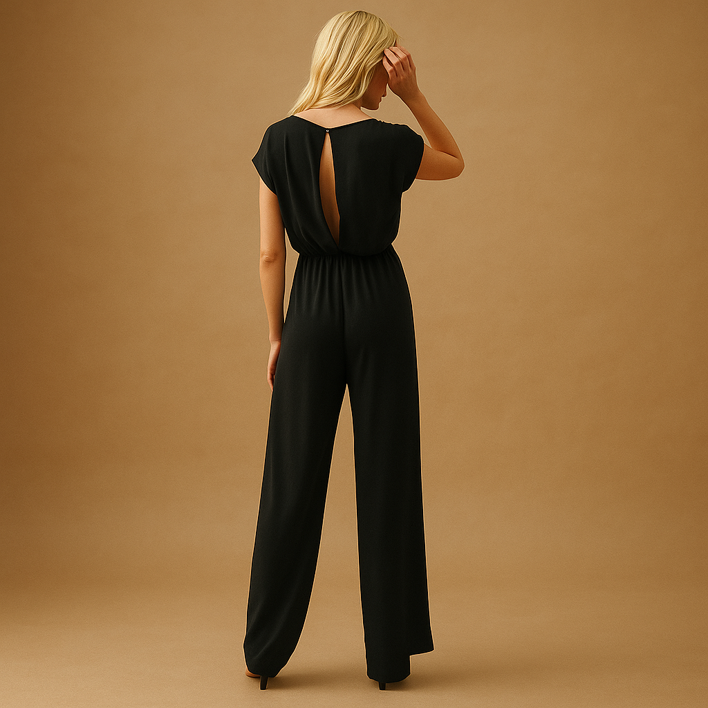 Helena Jumpsuit Femme – Élégante Combinaison avec Décolleté en V & Tissu Confortable