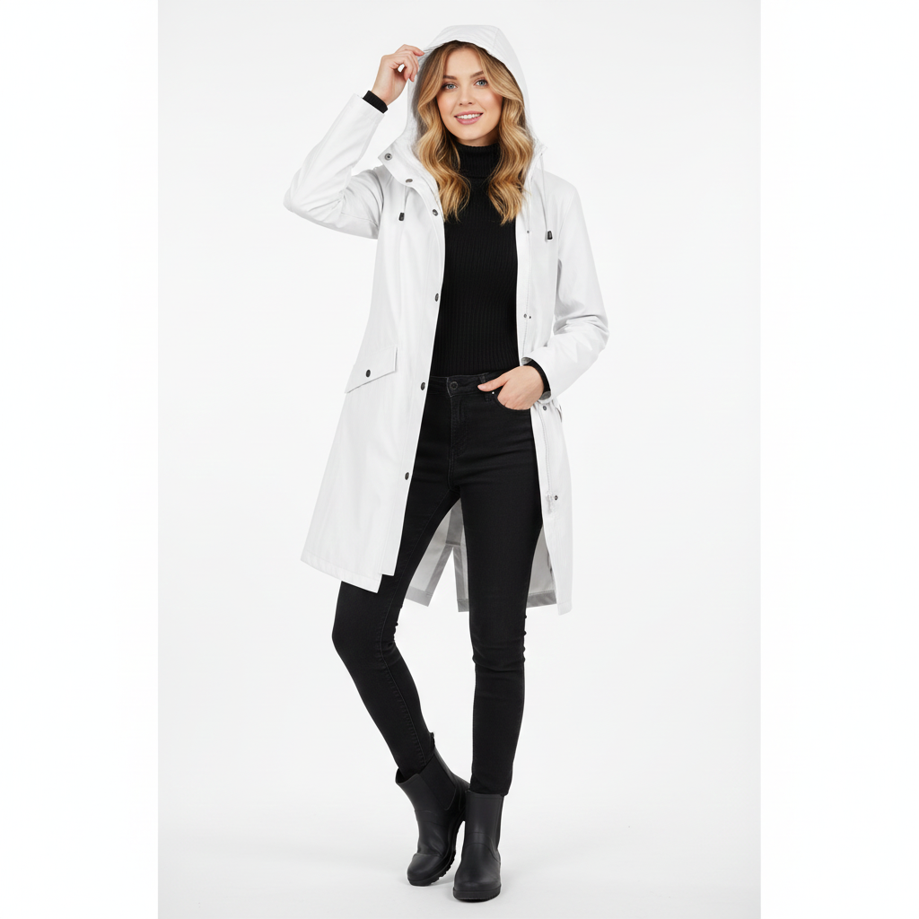 Clyde Manteau de Pluie Femme – Imperméable Coupe-Vent avec Design Élégant & Confortable