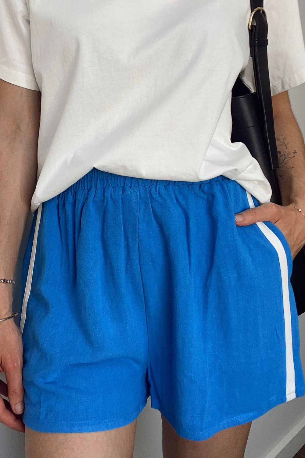 Pantaloncini in lino da donna Courtney – Pantaloncini estivi traspiranti con elastico in vita e vestibilità ampia