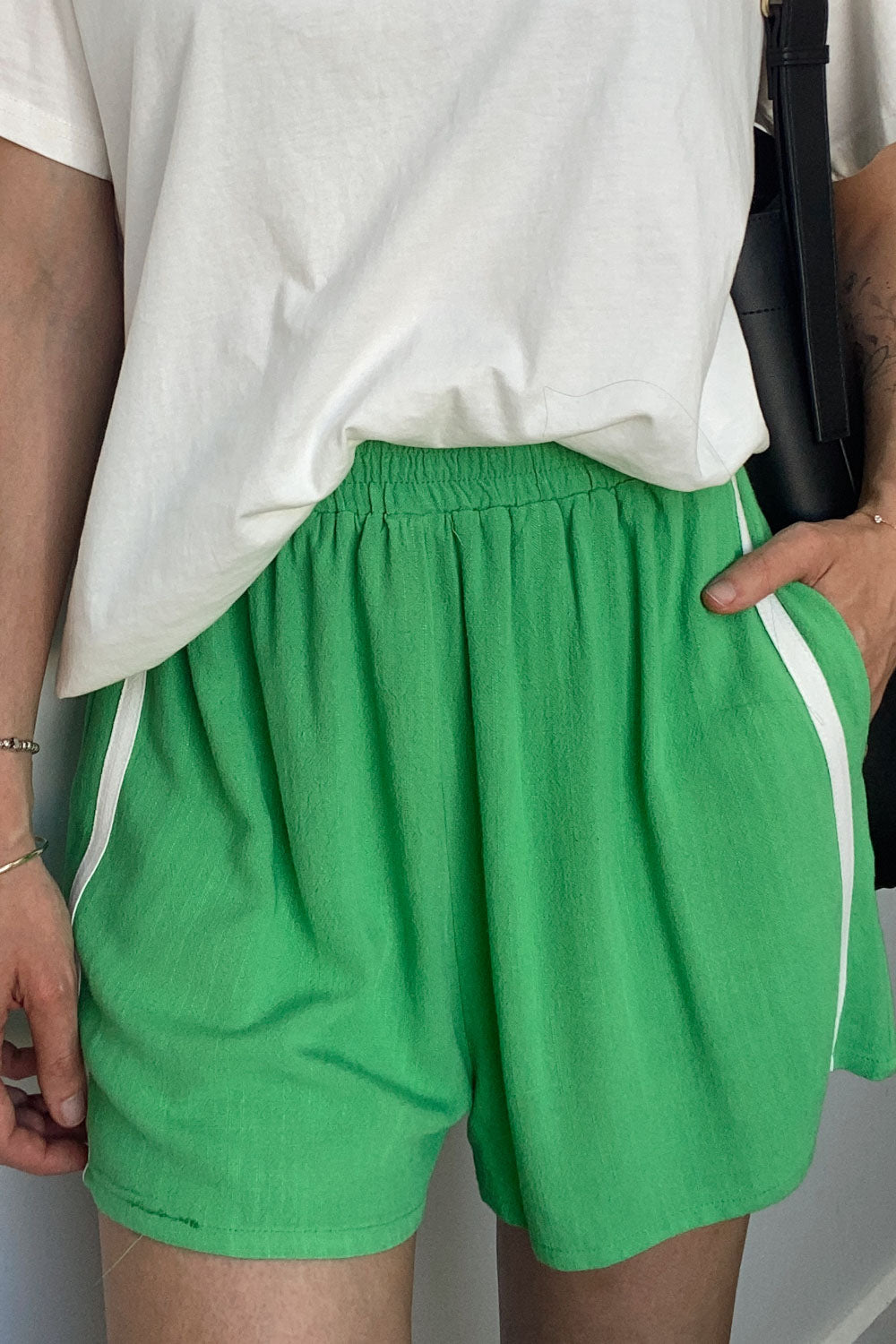 Pantaloncini in lino da donna Courtney – Pantaloncini estivi traspiranti con elastico in vita e vestibilità ampia