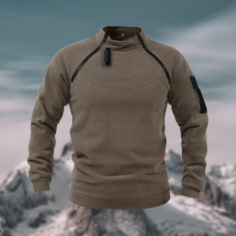 Enrique Pull en Maille Demi-Zippé pour Homme – Pull Léger à Col Montant Doux pour l’Automne