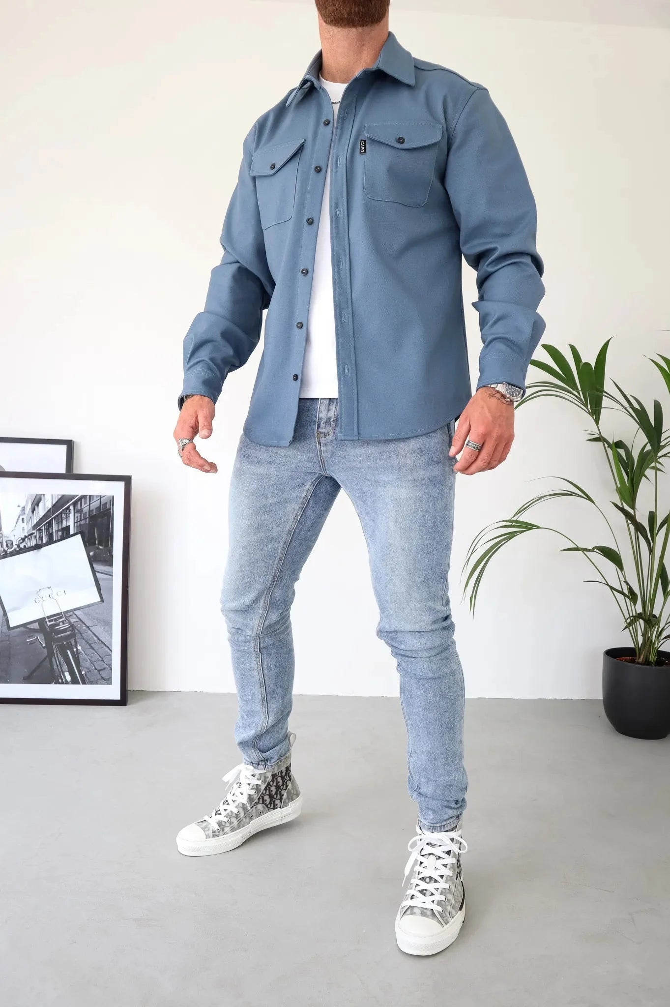 Dave Surchemise Homme – Veste Printemps Légère au Style Moderne avec Coupe Élégante