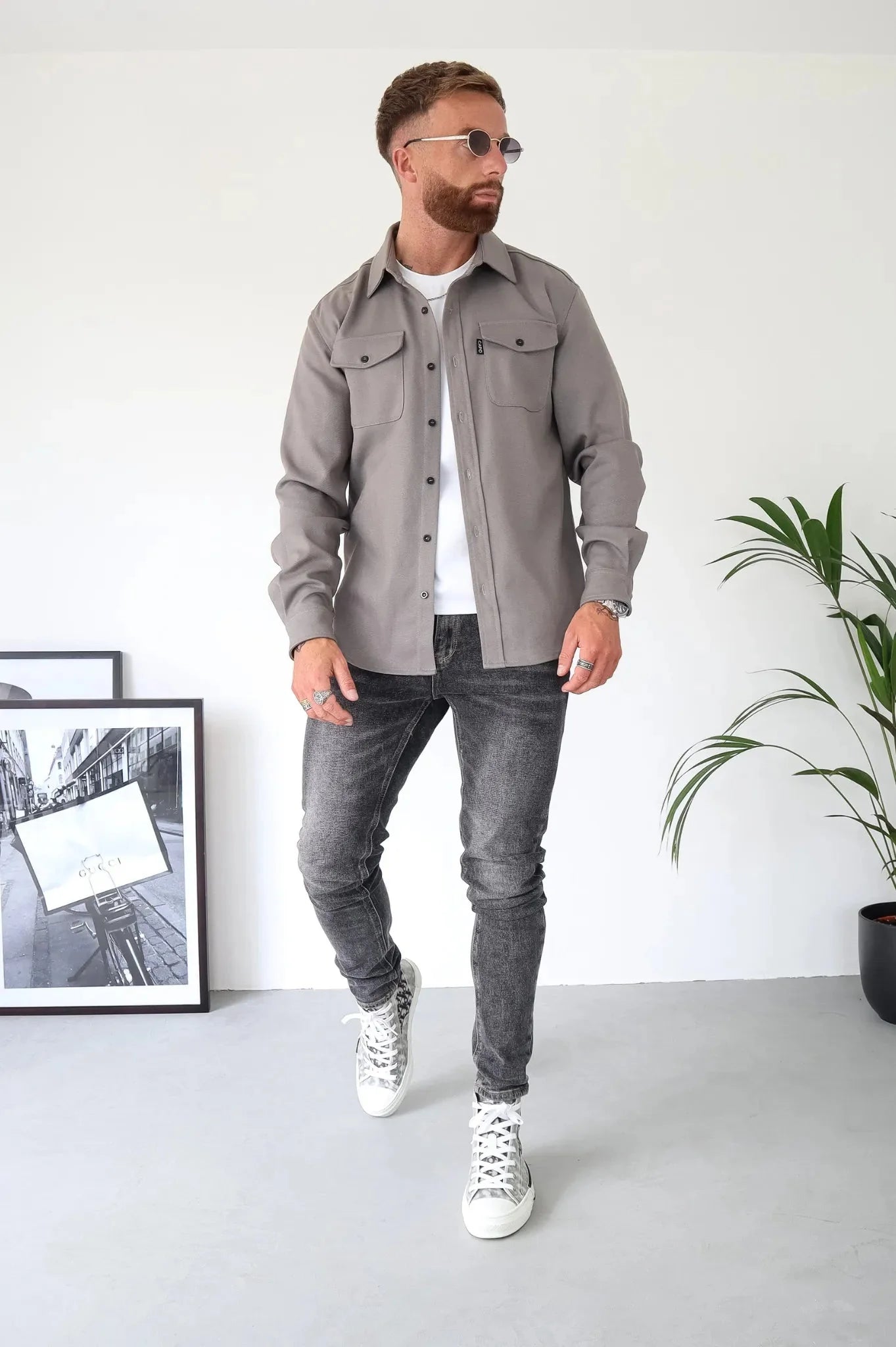 Dave Surchemise Homme – Veste Printemps Légère au Style Moderne avec Coupe Élégante